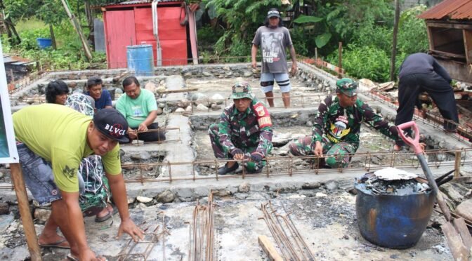 Kekompakan TNI-Polri dan Masyarakat dalam Satgas TMMD Ke-123 Kodim 1311/Morowali
