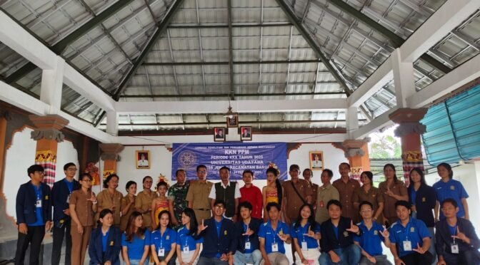 Babinsa Desa Jehem Hadiri Penutupan Mahasiswa KKN PPM Periode XXX Tahun 2025 Universitas Udayana Di Desa Jehem