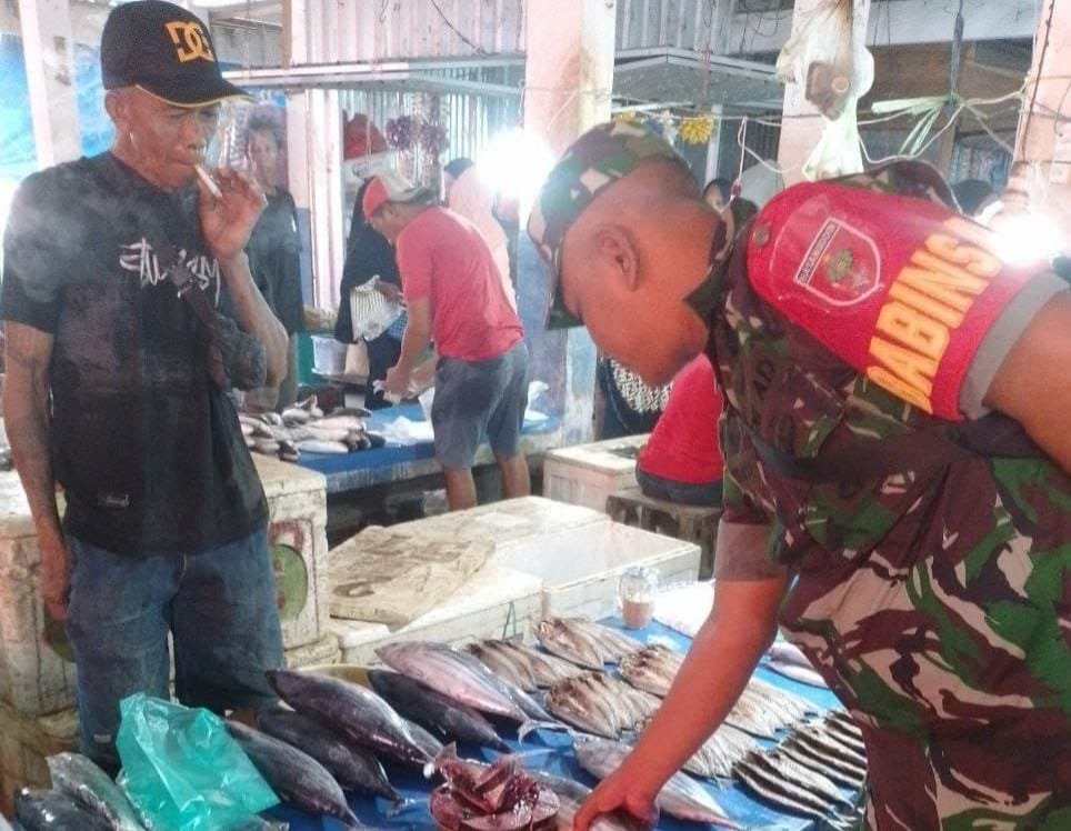 TNI Terus Pantau Ketersediaan dan Harga Bahan Pokok di Sidrap