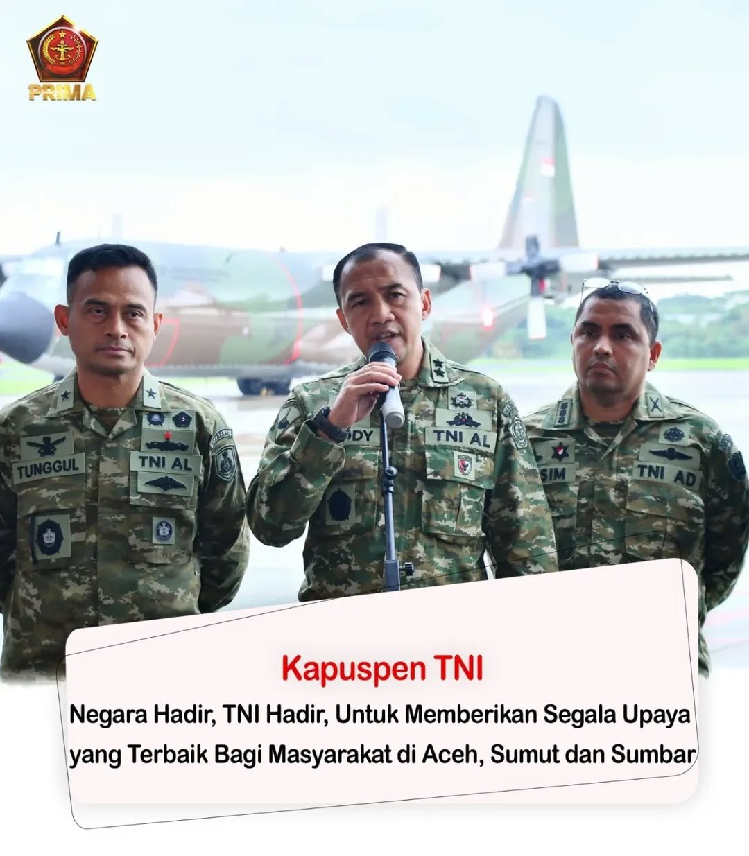 TNI Perkuat Operasi Kemanusiaan di Aceh, Sumut, dan Sumbar untuk Atasi Dampak Bencana